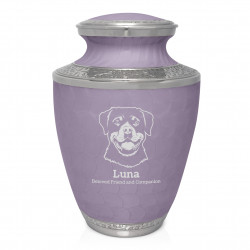 Extra Large Rottweiler Pet Cremation Urn - Regal Purple