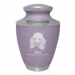Extra Large Poodle Pet Cremation Urn - Regal Purple