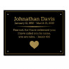 DIY Cremation Urn Plate - Black - 5.75" w x 4.25" h