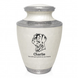 Extra Large German Shorthaired Pointer Pet Cremation Urn - Radiant White
