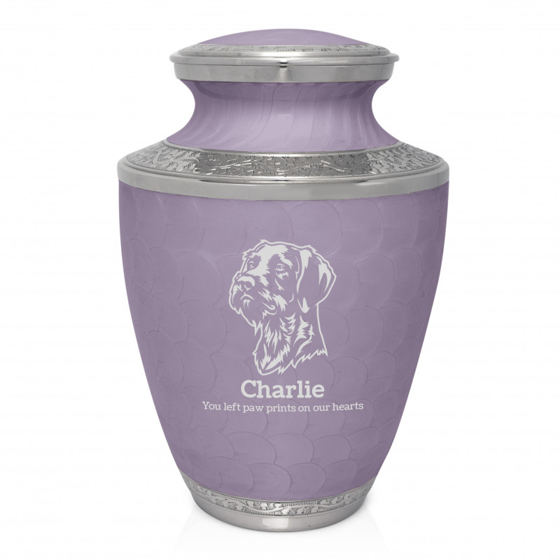 Extra Large German Shorthaired Pointer Pet Cremation Urn - Regal Purple