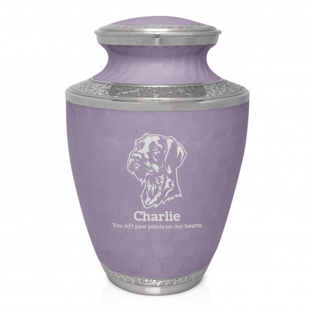 Extra Large German Shorthaired Pointer Pet Cremation Urn - Regal Purple