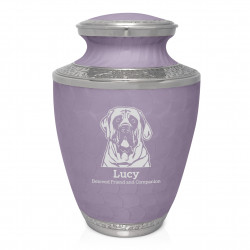 Extra Large English Mastiff Pet Cremation Urn - Regal Purple