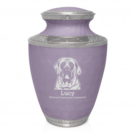 Extra Large English Mastiff Pet Cremation Urn - Regal Purple