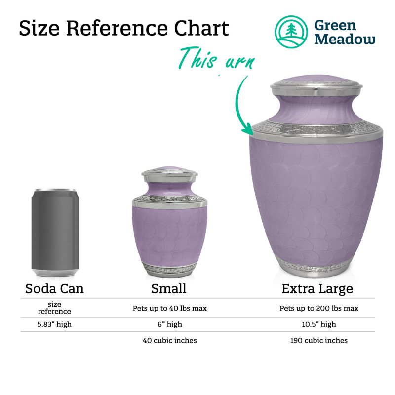 Extra Large Pitbull Pet Cremation Urn - Regal Purple
