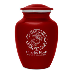 Marine Corps Sharing Urn - Ruby Red