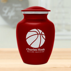 Basketball Sharing Urn - Ruby Red