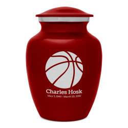 Basketball Sharing Urn - Ruby Red