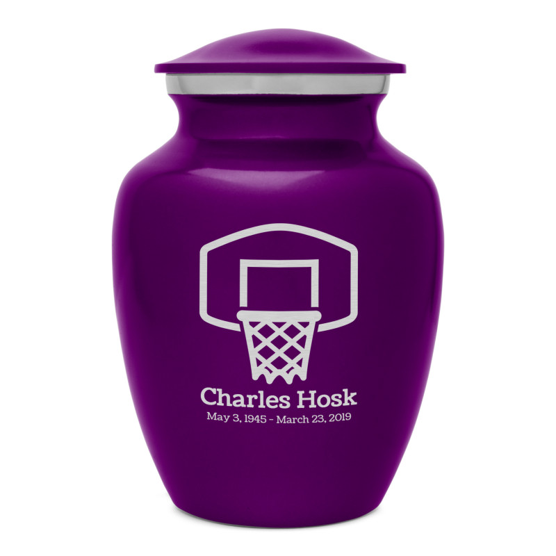 Basketball Hoop Sharing Urn - Purple Luster