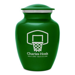Basketball Hoop Sharing Urn - Shamrock Green