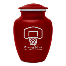 Basketball Hoop Sharing Urn - Ruby Red