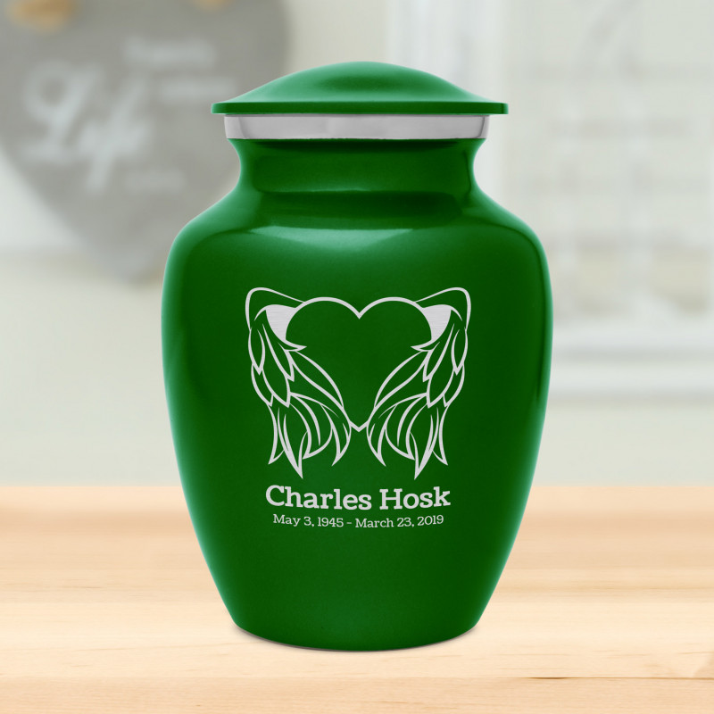 Angel Heart Sharing Urn - Shamrock Green