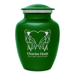 Angel Heart Sharing Urn - Shamrock Green