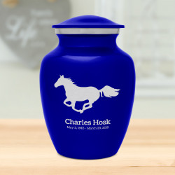 Horse Sharing Urn - Midnight Blue
