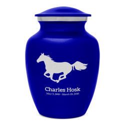 Horse Sharing Urn - Midnight Blue