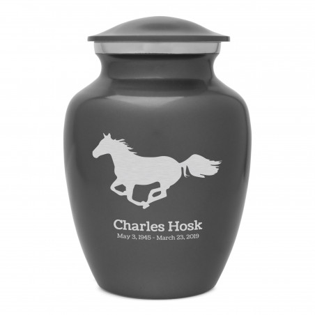 Horse Sharing Urn - Gunmetal Gray