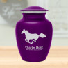 Horse Sharing Urn - Purple Luster