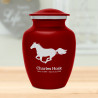 Horse Sharing Urn - Ruby Red