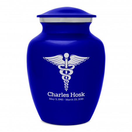 Caduceus Sharing Urn - Midnight Blue