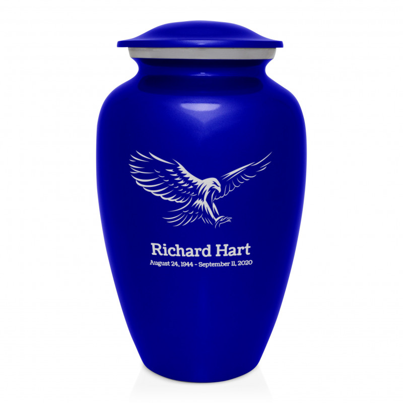 Eagle Cremation Urn - Midnight Blue