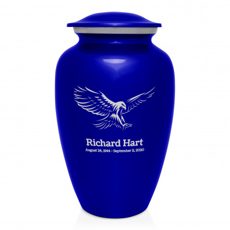 Eagle Cremation Urn - Midnight Blue