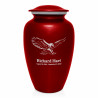 Eagle Cremation Urn - Ruby Red