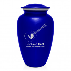 Acoustic Guitar Cremation Urn - Midnight Blue
