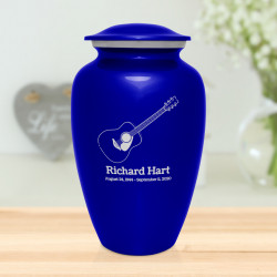 Acoustic Guitar Cremation Urn - Midnight Blue