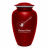 Acoustic Guitar Cremation Urn - Ruby Red