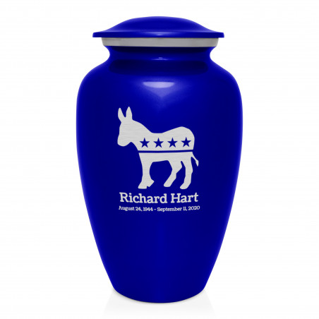 Democratic Donkey Cremation Urn - Midnight Blue