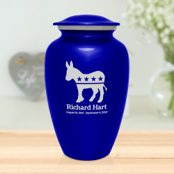 Democratic Donkey Cremation Urn - Midnight Blue