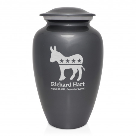 Democratic Donkey Cremation Urn - Gunmetal Gray