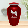 Democratic Donkey Cremation Urn - Ruby Red