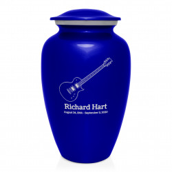 Electric Guitar Cremation Urn - Midnight Blue
