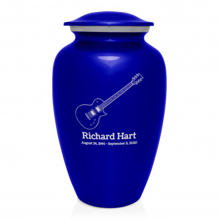 Electric Guitar Cremation Urn - Midnight Blue