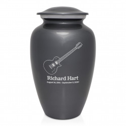 Electric Guitar Cremation Urn - Gunmetal Gray