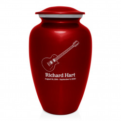 Electric Guitar Cremation Urn - Ruby Red