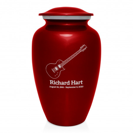 Electric Guitar Cremation Urn - Ruby Red