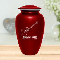 Electric Guitar Cremation Urn - Ruby Red