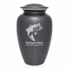 Bass Fishing Cremation Urn - Gunmetal Gray