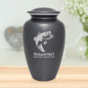 Bass Fishing Cremation Urn - Gunmetal Gray