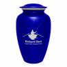 Fisherman Boat Cremation Urn - Midnight Blue