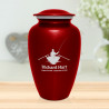 Fisherman Boat Cremation Urn - Ruby Red