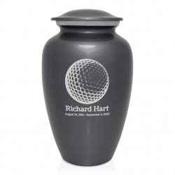 Golf Ball Cremation Urn - Gunmetal Gray