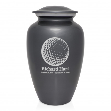 Golf Ball Cremation Urn - Gunmetal Gray