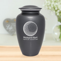 Golf Ball Cremation Urn - Gunmetal Gray