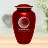 Golf Ball Cremation Urn - Ruby Red