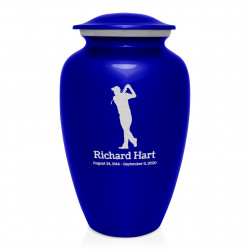 Golf Cremation Urn - Midnight Blue