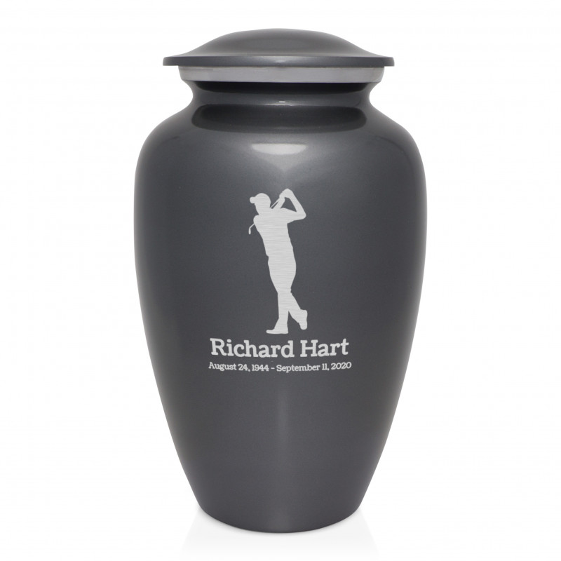 Golf Cremation Urn - Gunmetal Gray
