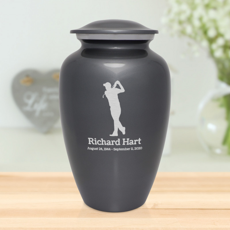 Golf Cremation Urn - Gunmetal Gray